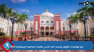 أبرز مؤشرات القبول ونسب الحد الأدنى لكليات الجامعة البريطانية 2025